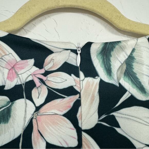 Alexia Admor Green Floral Cap Sleeve Sheath Dress Mini Womens S Spring Luxury - Picture 8 of 12